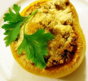 peperoni gialli ripieni vegan